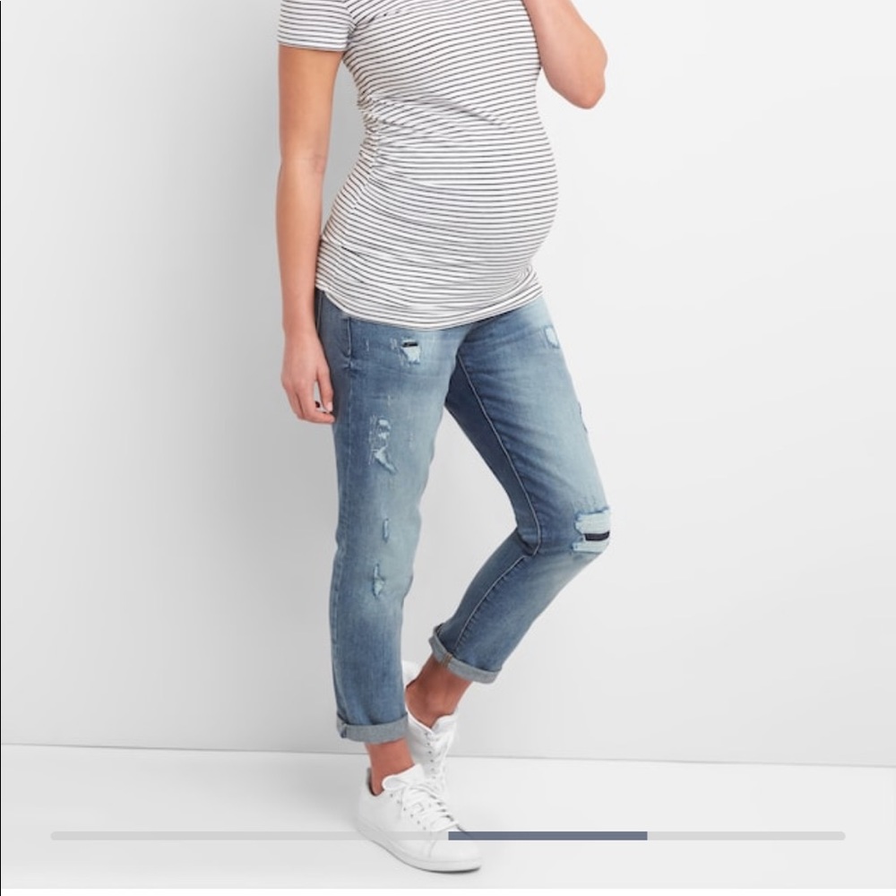 Maternity Full Panel Girlfriend Jeans Gap sz 8